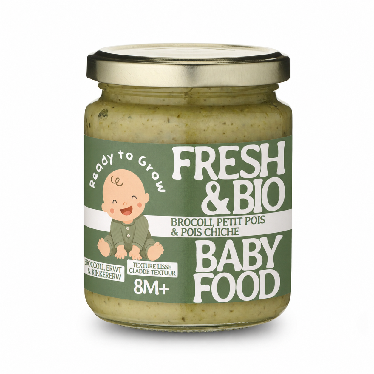 Repas frais bébé Brocoli Petit pois Pois chiche