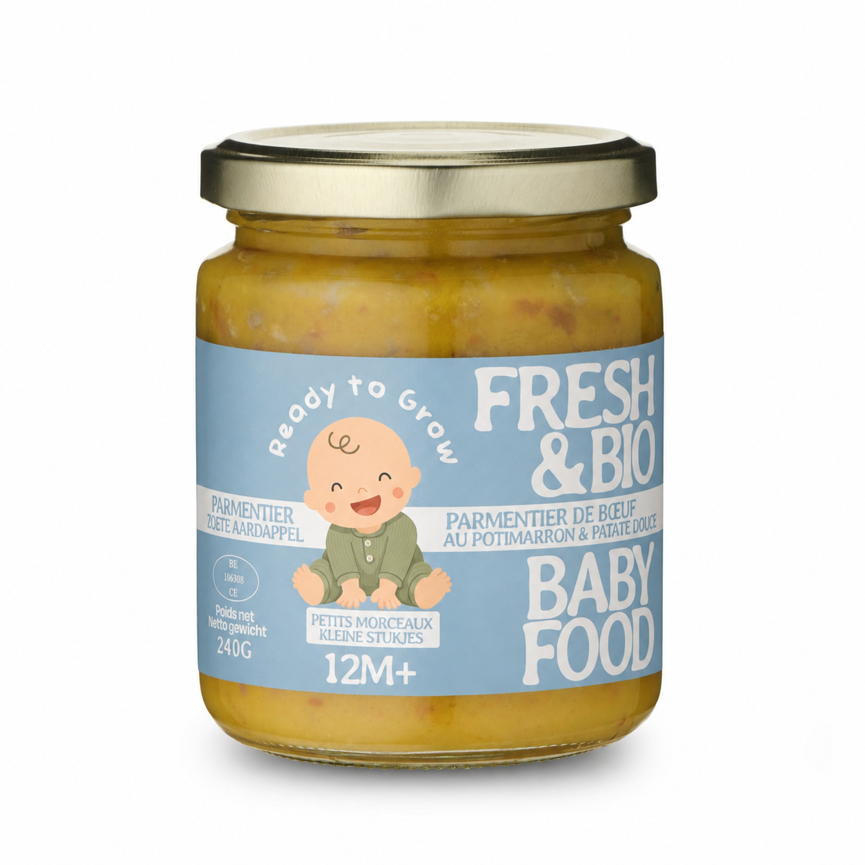 Repas frais bébé Parmentier bœuf Potimarron Patate douce